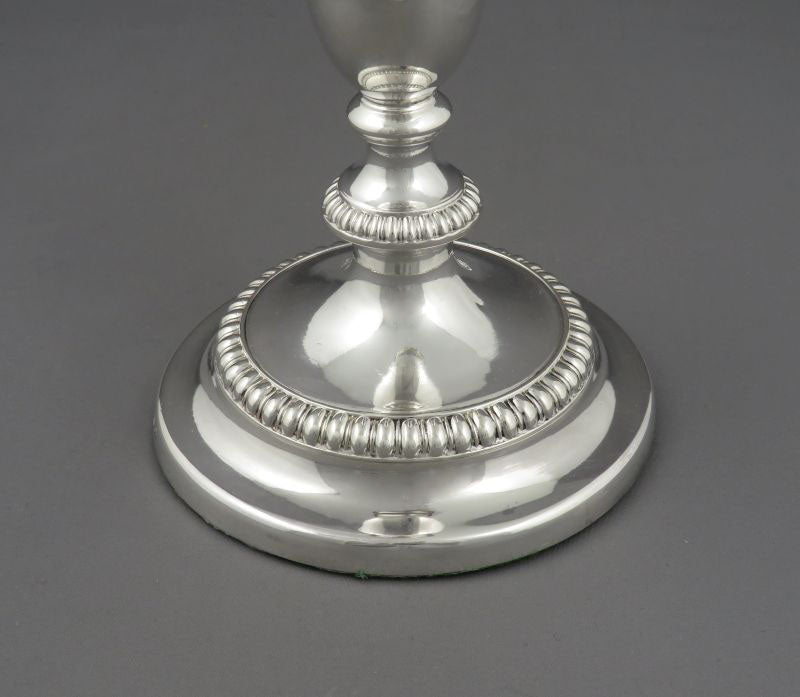 George III Sterling Silver Candlesticks - JH Tee Antiques
