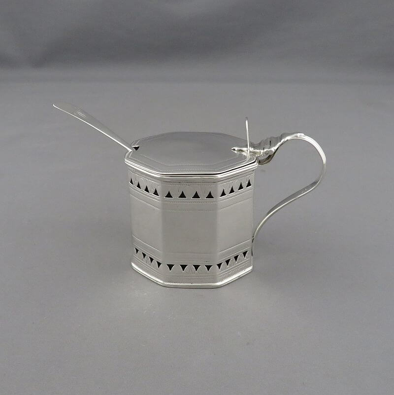 George III Sterling Silver Mustard Pot - JH Tee Antiques