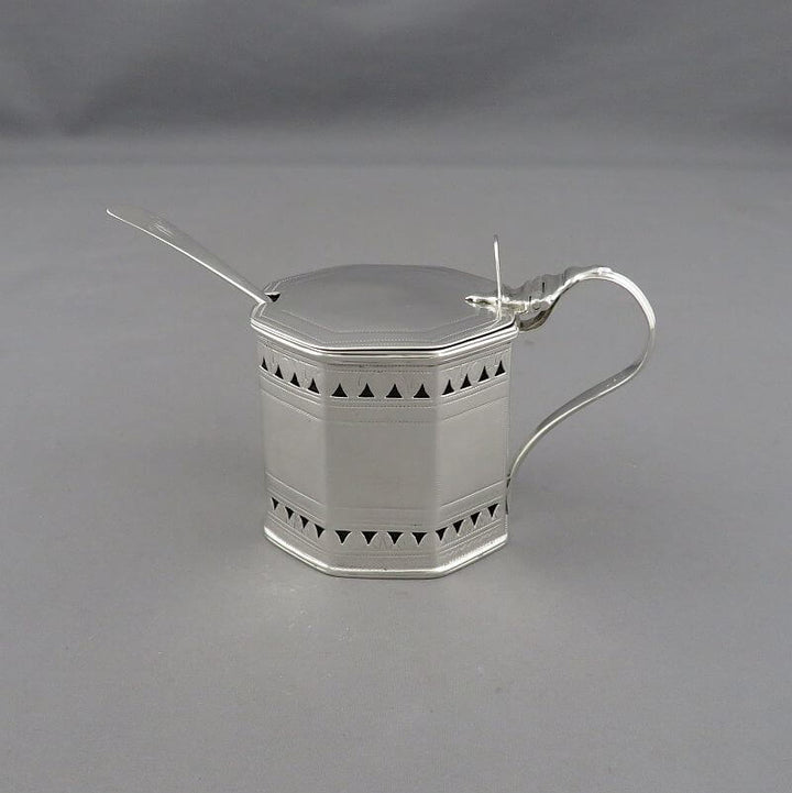George III Sterling Silver Mustard Pot - JH Tee Antiques