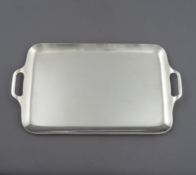 Suite of Three Sterling Silver Cocktail Trays - JH Tee Antiques