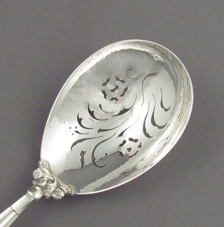 Georg Jensen Acorn Pattern Large Berry Spoon - JH Tee Antiques