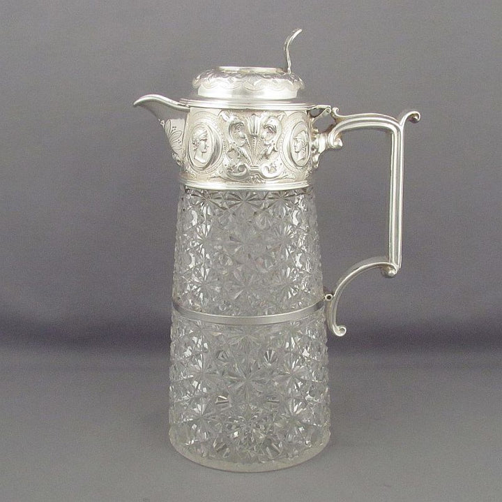 Victorian Silver Claret Jug - JH Tee Antiques