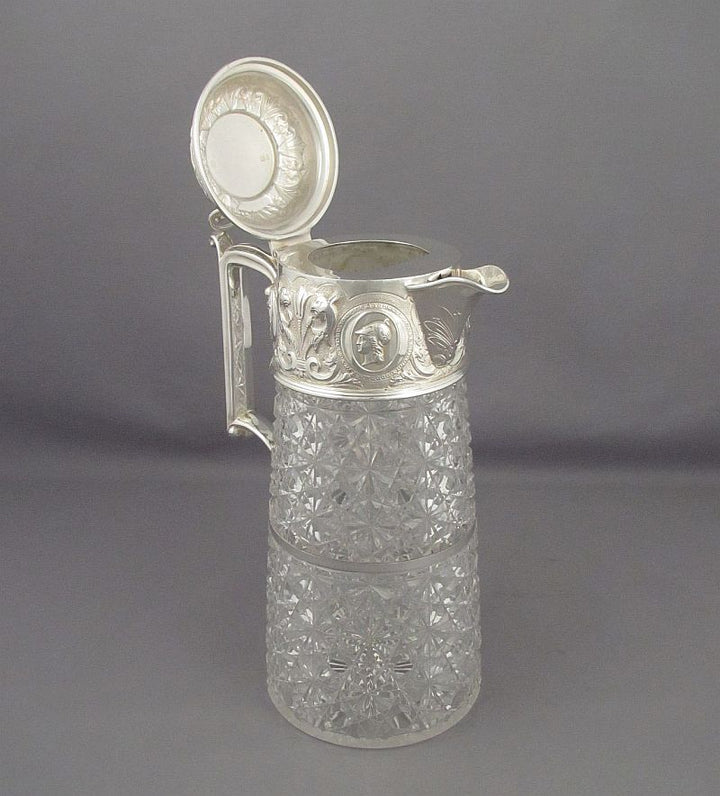 Victorian Silver Claret Jug - JH Tee Antiques