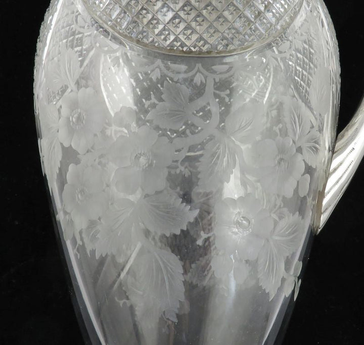 Edwardian Sterling Silver Claret Jug - JH Tee Antiques