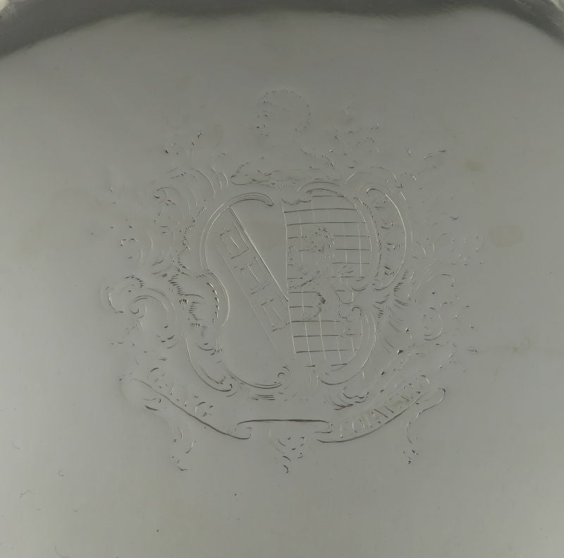 George II Sterling Silver Waiter - JH Tee Antiques