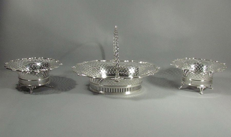 Edwardian Sterling Silver Table Garniture - JH Tee Antiques