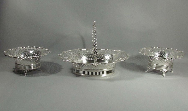 Edwardian Sterling Silver Table Garniture - JH Tee Antiques