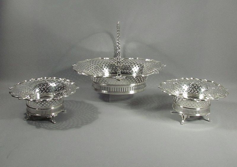 Edwardian Sterling Silver Table Garniture - JH Tee Antiques