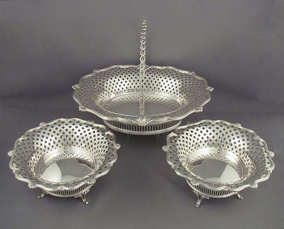 Edwardian Sterling Silver Table Garniture - JH Tee Antiques