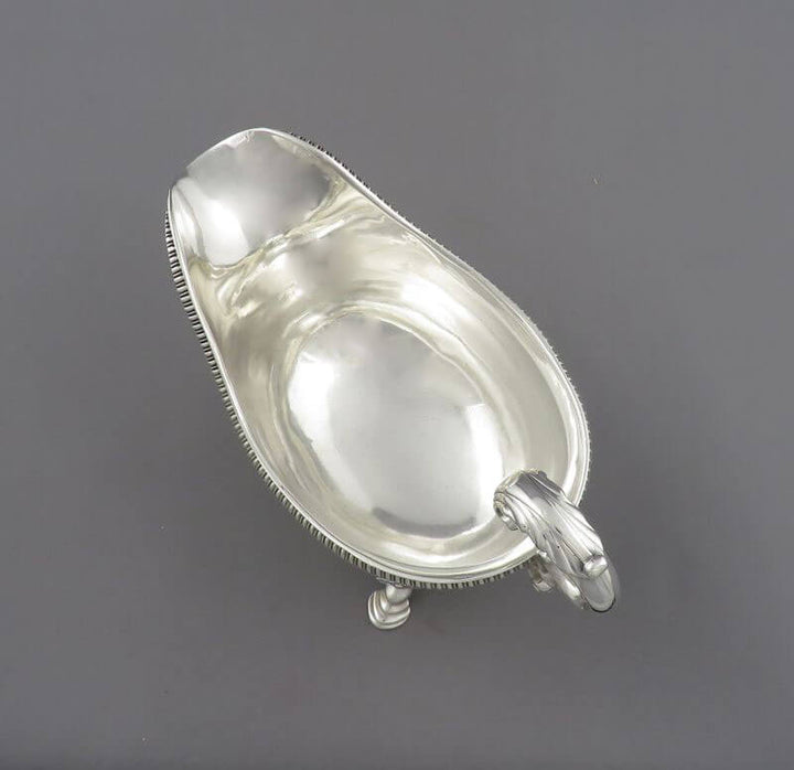 George III Sterling Silver Gravy Boat - JH Tee Antiques