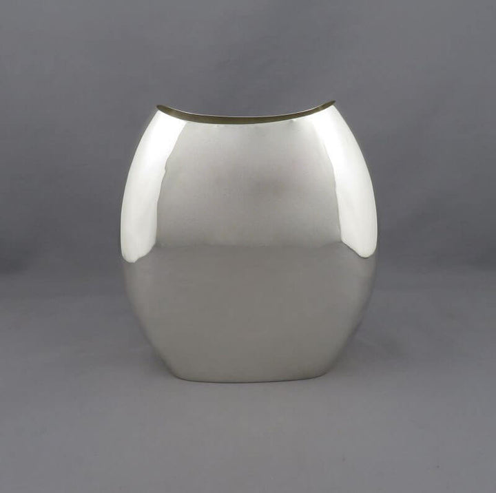 Pair of Modernist Sterling Silver Vases - JH Tee Antiques