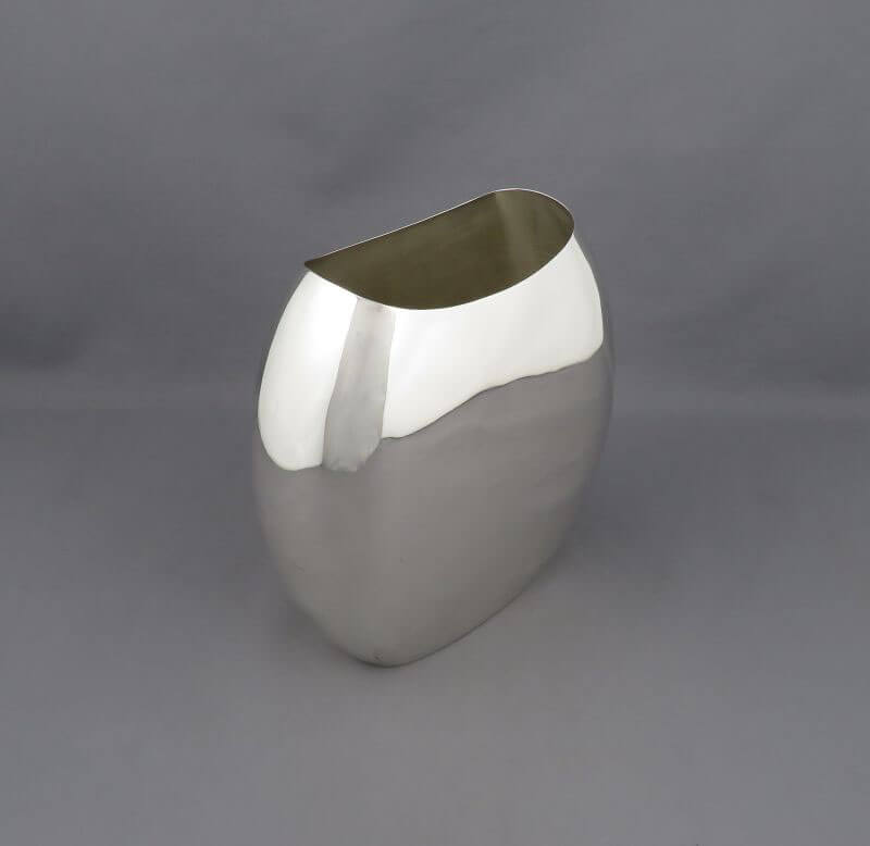 Pair of Modernist Sterling Silver Vases - JH Tee Antiques