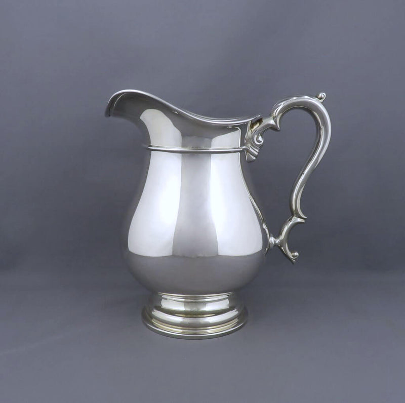 American Sterling Silver Water Pitcher - JH Tee Antiques