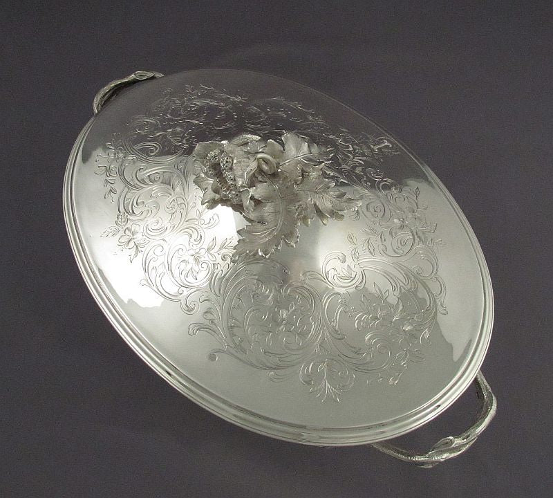 French Sterling Silver Soup Tureen - JH Tee Antiques