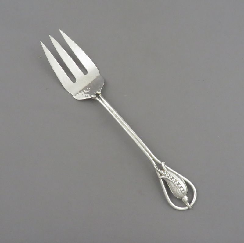 Poul Petersen Sterling Silver Serving Fork - JH Tee Antiques