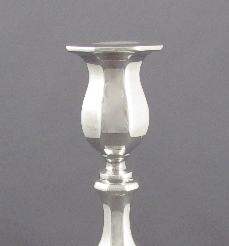 Italian Sterling Silver Candlesticks - JH Tee Antiques