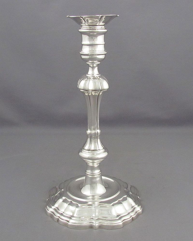 Set of Four Sterling Silver Candlesticks by Tiffany - JH Tee Antiques