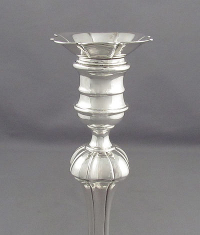 Set of Four Sterling Silver Candlesticks by Tiffany - JH Tee Antiques