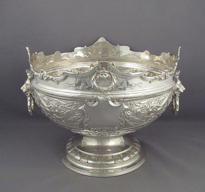 Edwardian Sterling Silver Monteith Bowl - JH Tee Antiques