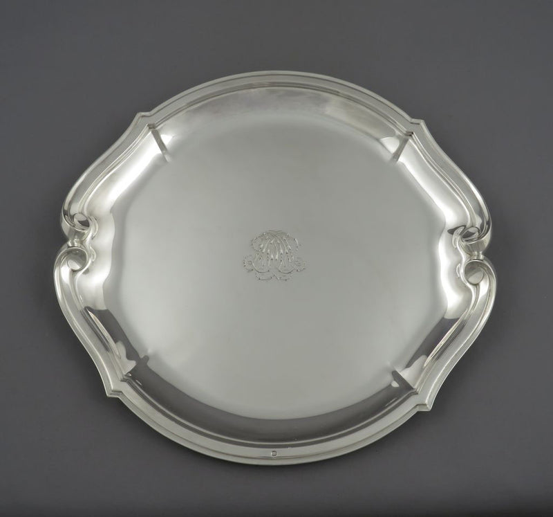 French 950 Silver Tray - JH Tee Antiques