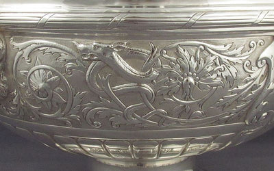 Edwardian Sterling Silver Monteith Bowl - JH Tee Antiques