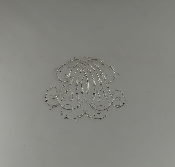French 950 Silver Tray - JH Tee Antiques