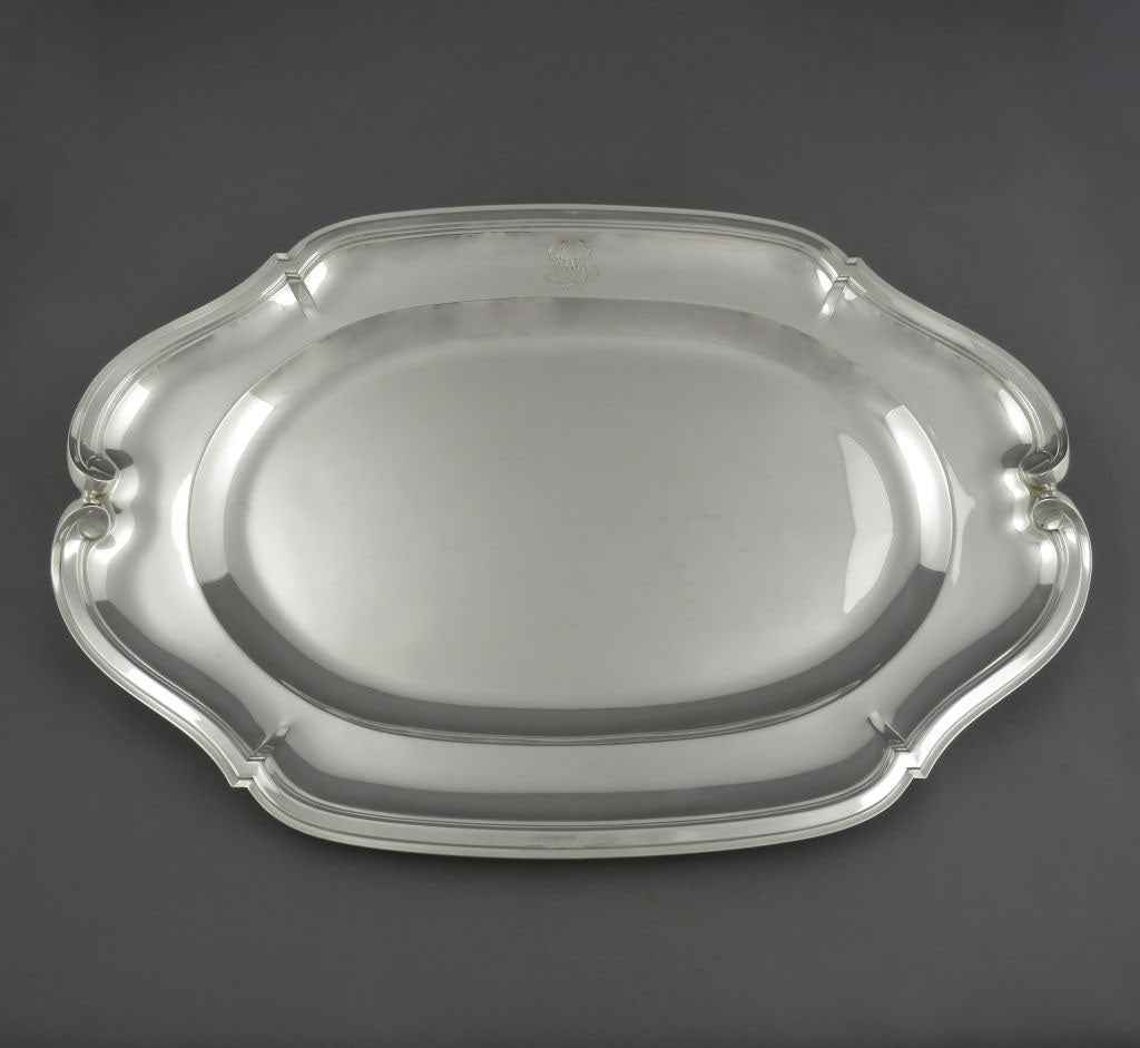 Tetard 950 Silver Serving Platter - JH Tee Antiques