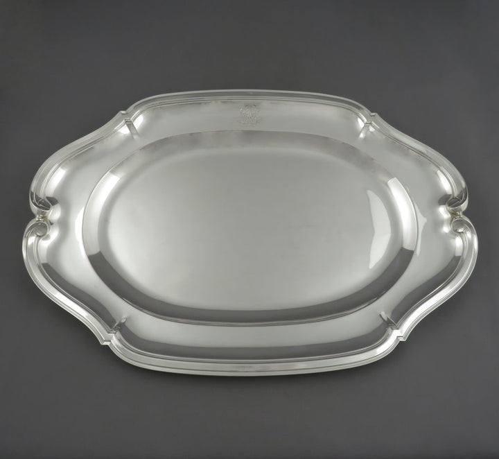 Tetard 950 Silver Serving Platter - JH Tee Antiques