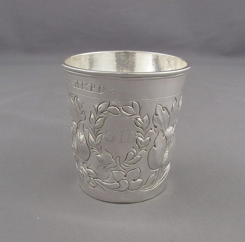 17th Century Danish Silver Beaker - JH Tee Antiques