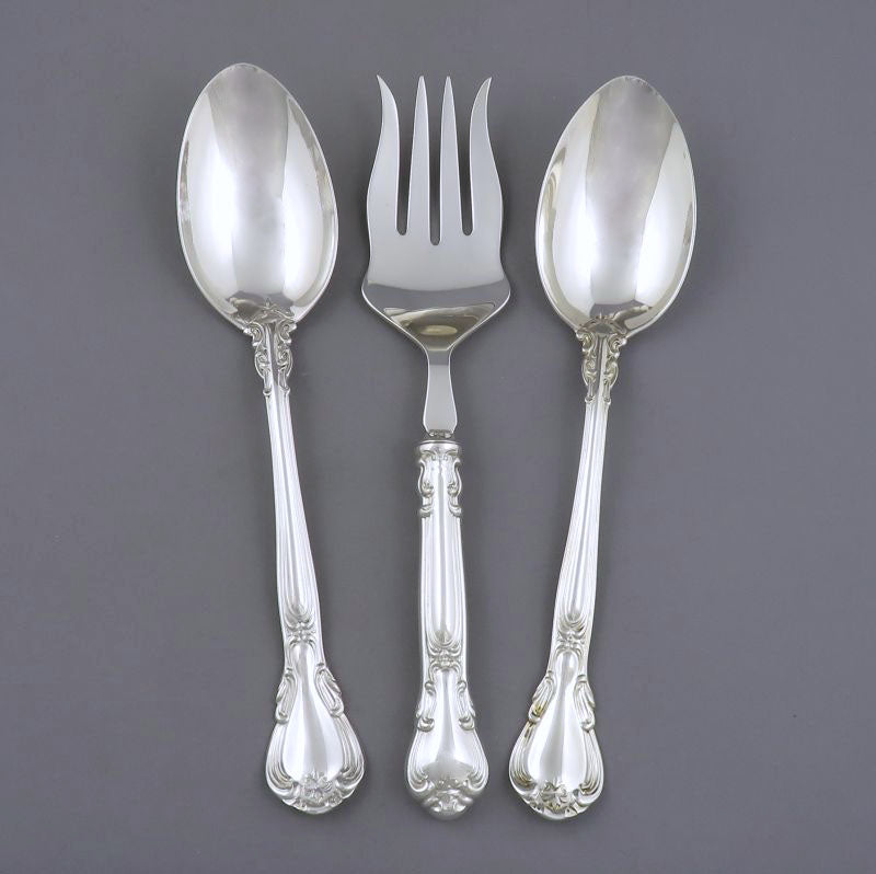 Birks Sterling Silver Flatware Service for 12 - Chantilly - JH Tee Antiques