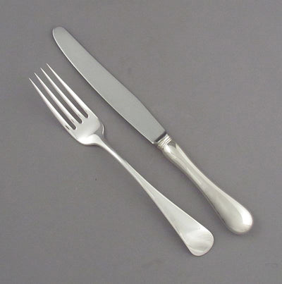 Birks Old English Pattern Sterling Silver Flatware Set for 12 - JH Tee Antiques