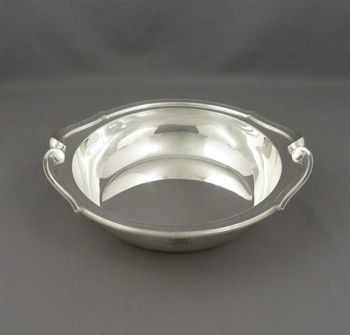 French 950 Silver Serving Bowl - JH Tee Antiques