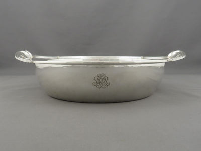 French 950 Silver Serving Bowl - JH Tee Antiques