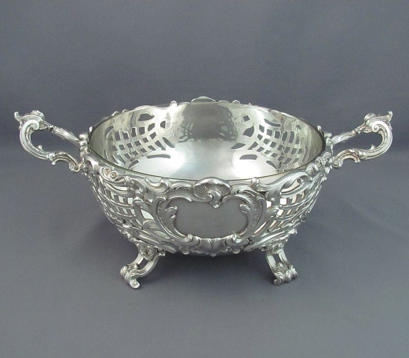 German Sterling Silver Serving Bowl - JH Tee Antiques