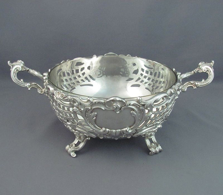 German Sterling Silver Serving Bowl - JH Tee Antiques