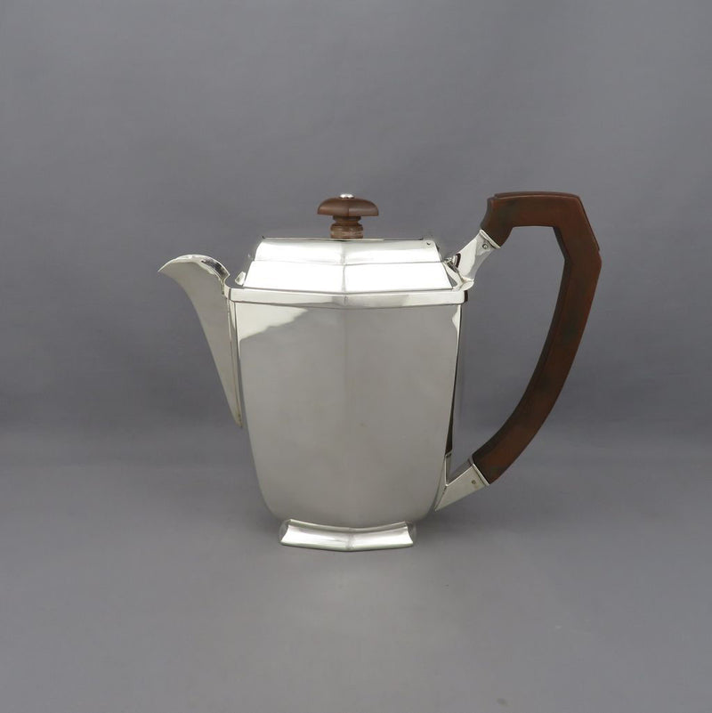 Art Deco Silver Hot Water Pot - JH Tee Antiques