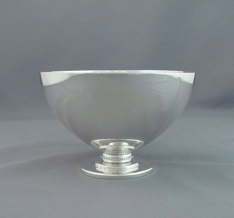 Art Deco Sterling Silver Bowl - JH Tee Antiques