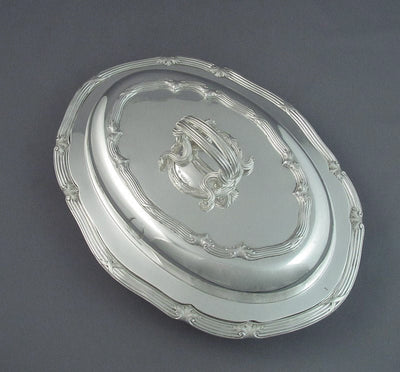 Victorian Sterling Silver Entree Dish - JH Tee Antiques