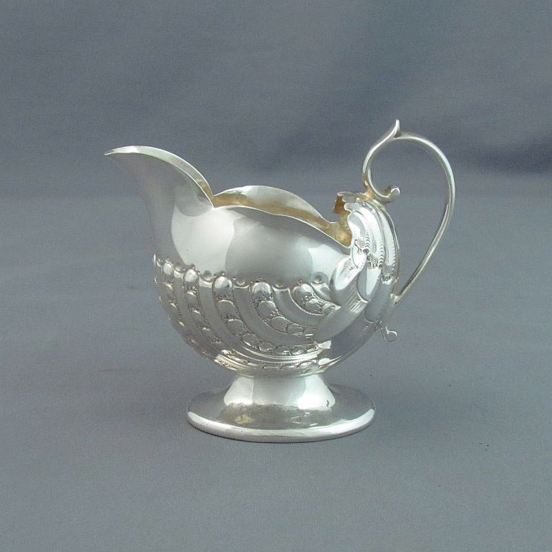 Victorian Sterling Silver Cream and Sugar - JH Tee Antiques