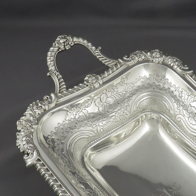 George III Sterling Silver Cake Basket - JH Tee Antiques