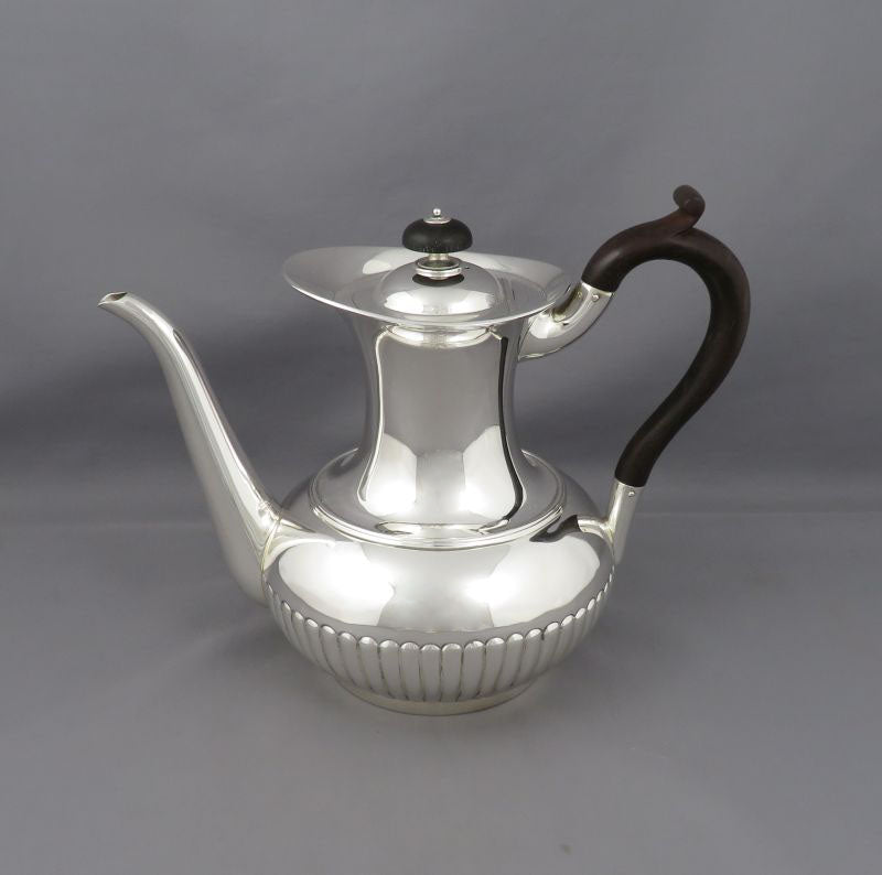 Victorian Silver Coffee Pot - JH Tee Antiques