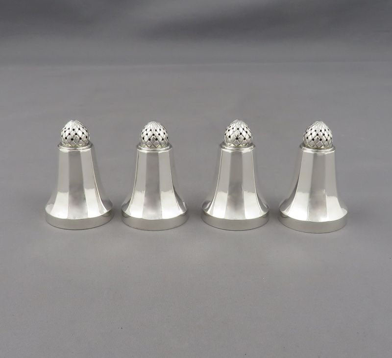 Four Georg Jensen Silver Pepper Shakers - JH Tee Antiques