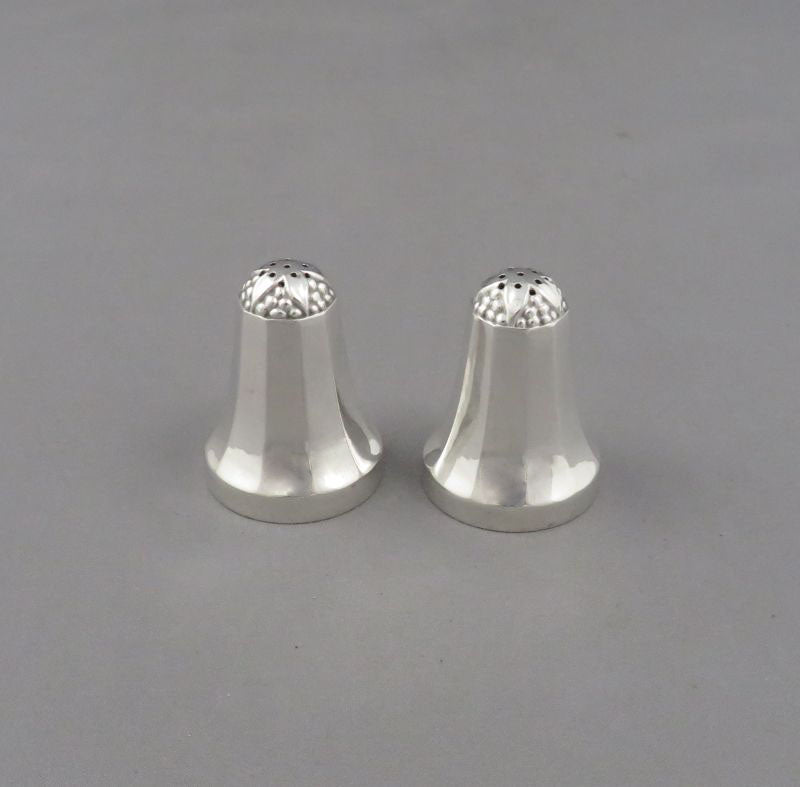Pair of Georg Jensen Silver Pepper Shakers - JH Tee Antiques
