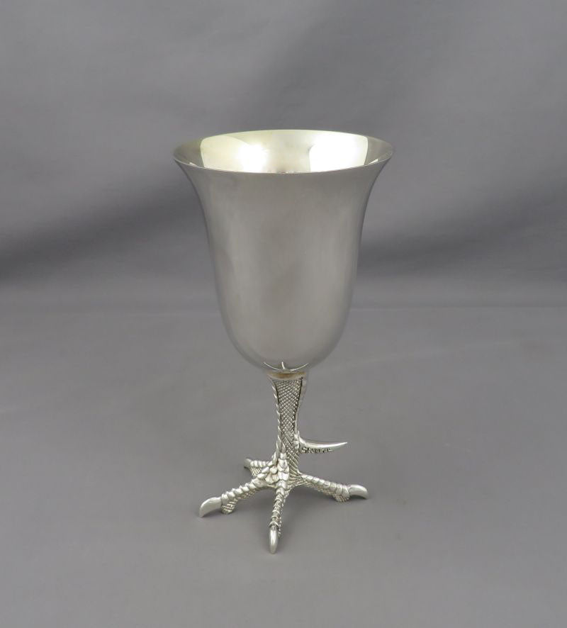 American Sterling Silver Gamecock Goblet - JH Tee Antiques