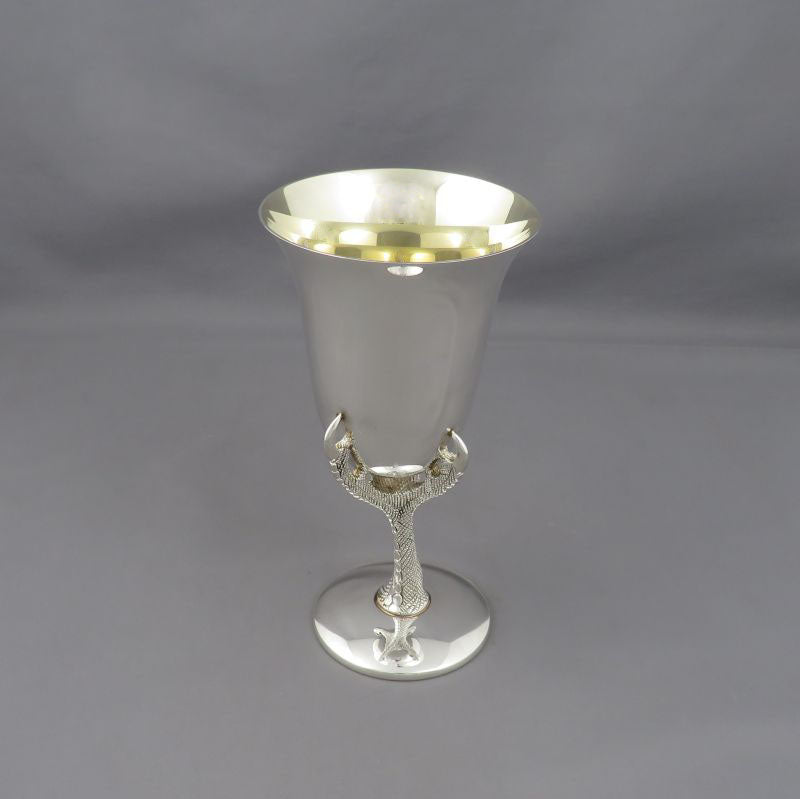 American Sterling Silver Falcon Goblet - JH Tee Antiques