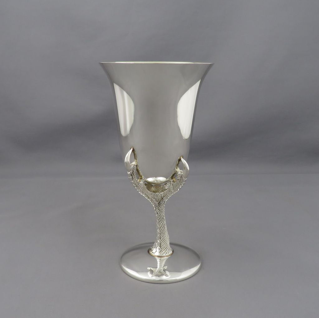 American Sterling Silver Falcon Goblet - JH Tee Antiques