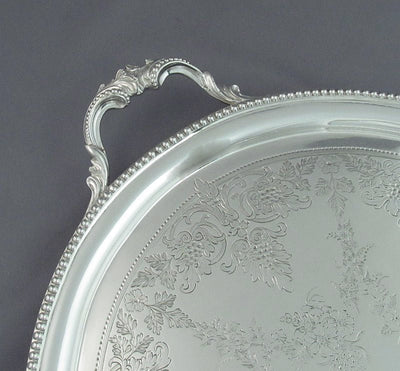 Victorian Sterling Silver Tea Tray - JH Tee Antiques