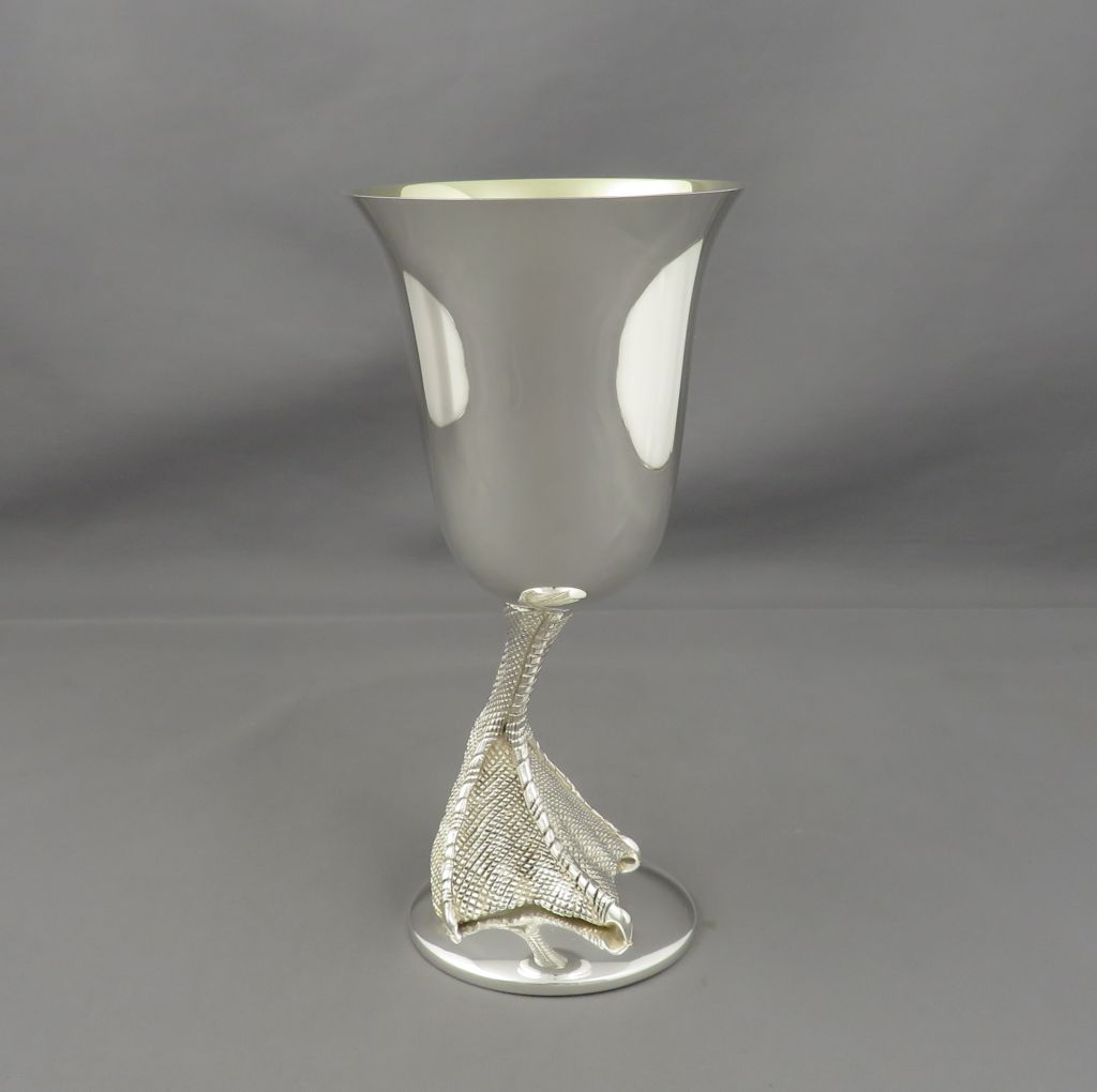 American Sterling Silver Duck Goblet - JH Tee Antiques