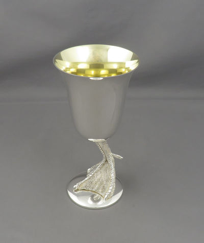 American Sterling Silver Duck Goblet - JH Tee Antiques