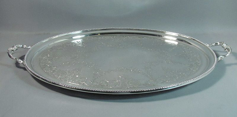 Victorian Sterling Silver Tea Tray - JH Tee Antiques